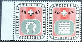 Soldatenmarke 2.WK, Basel 1941, deu, Wi AM 1&5