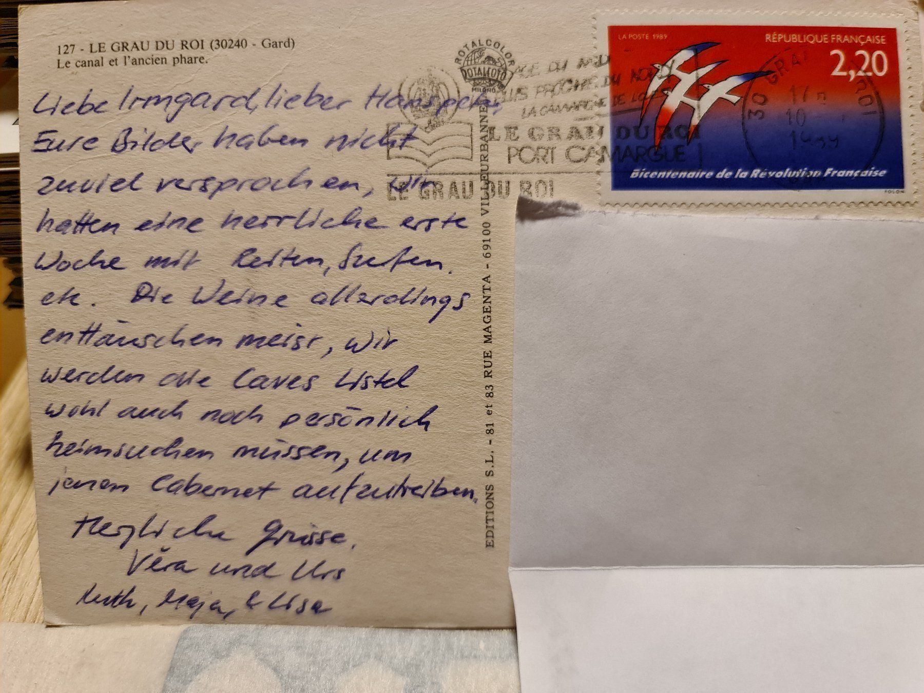 Cartoline postali: Ansichtskarte Le Grau du Roi – Usato da Dintikon venduto da Vexi 1