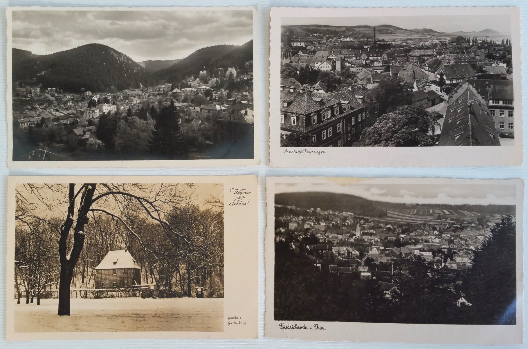 Ansichtskarten: AK: 26x Thüringen / ehemals DDR, 1933-59 – Gebraucht aus Oberriet SG von Manick