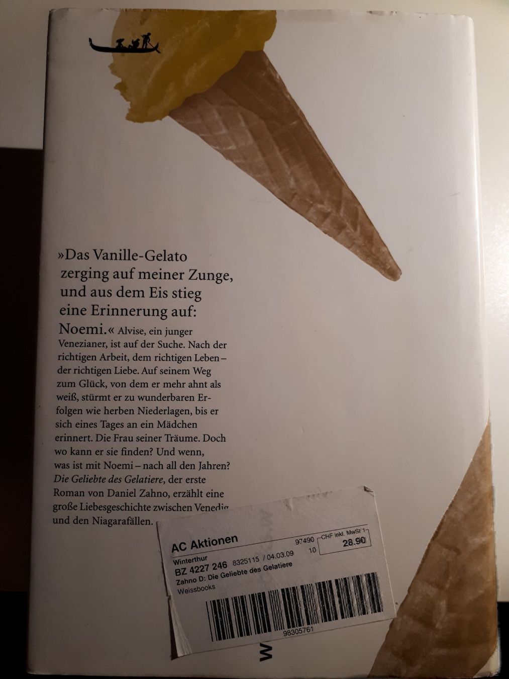 Libri: Die Geliebte des Gelatiere – Usato da Dietikon venduto da Buchantiqdietikon 1