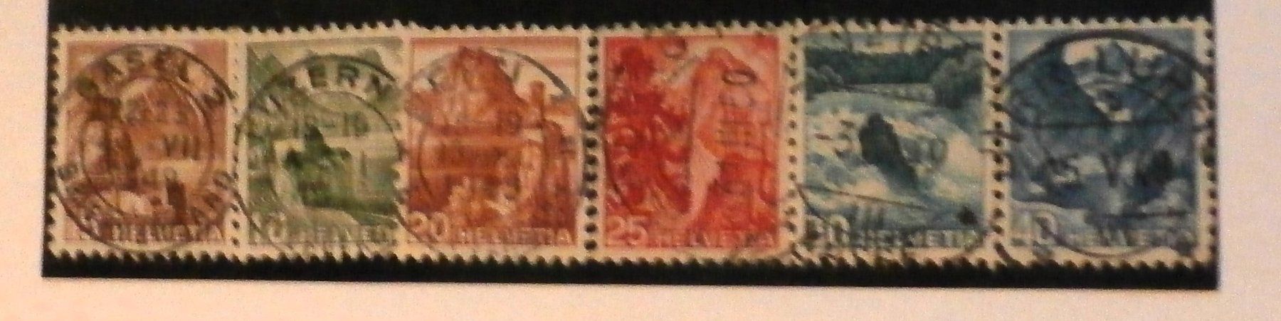 Tous les timbres: CH 1948 Lanschaftsbilder Farbänderung Volstempel – D'occasion à Kehrsatz par Bernherb2 1