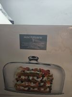 Maxi Patisserie Kuchenglocke Servierplatte Glas Neuwertig