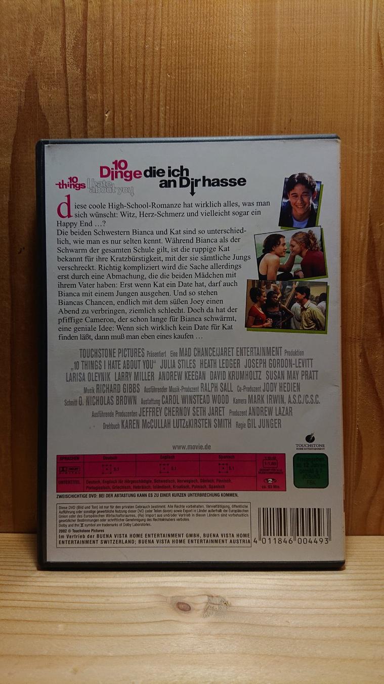 10 DINGE DIE ICH AN DIR HASSE DVD mit Heath Ledger (Gebraucht) in ...