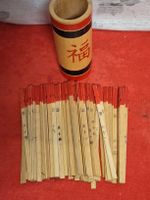 Chi-Chi Sticks Wahrsagespiel Set mit Dose, Top Zustand!