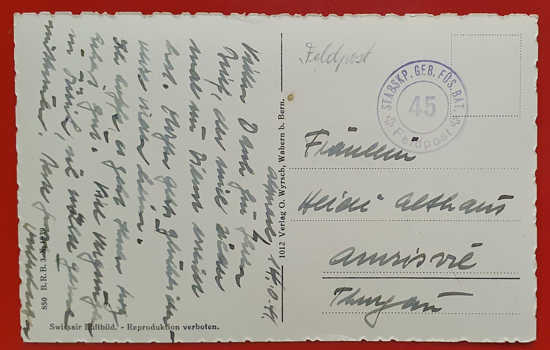 Cartoline postali: Alpnach 1941 - Flugaufnahme – Usato da Kreuzlingen venduto da Rschweiz1 1