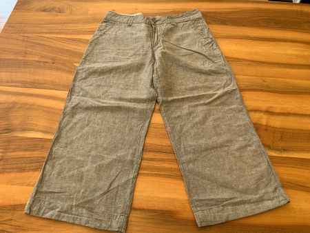 HIS Capri Leinenhose Caprihose weites Bein Gr. 38