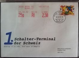 AB28) 1992, Schalterfreistempel FDC Kt. 60.-