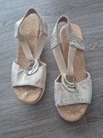 Sandaletten Damen Grösse 40 beige/gold gute Zustand