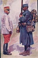 Armée Française, Dessin, Joffre et un Soldat (3)