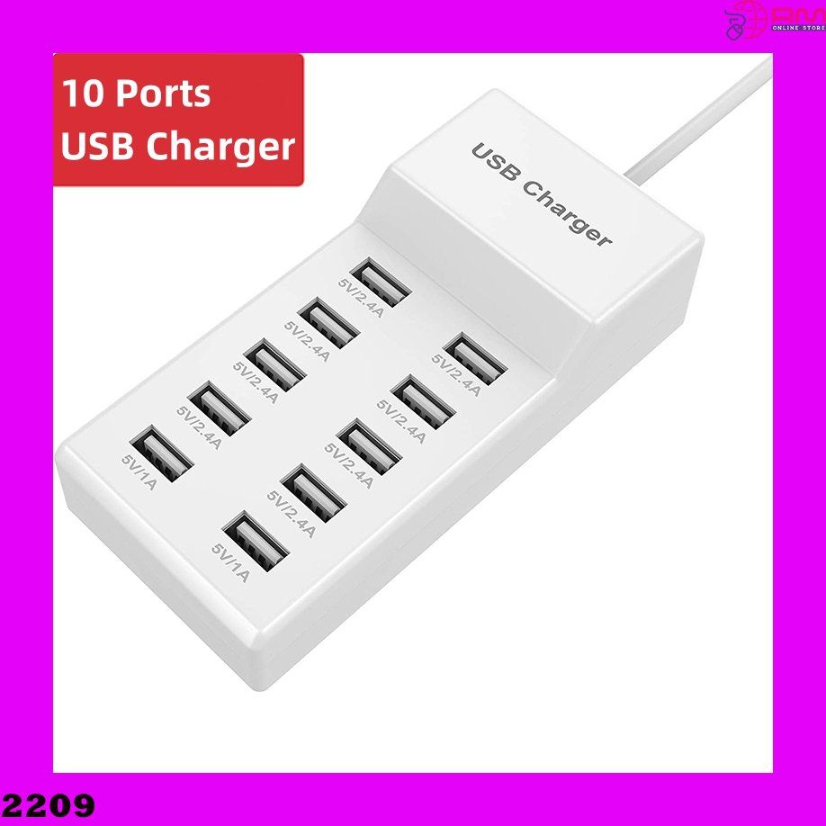 Caricabatterie: USB-Ladegerät 10-Port USB-Ladestation – Nuovo e nell'imballaggio originale da Unterägeri venduto da RmOnline