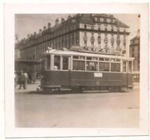 Ginevra Städtische Strassenbahn im Stadtzentrum foto 6 x 6