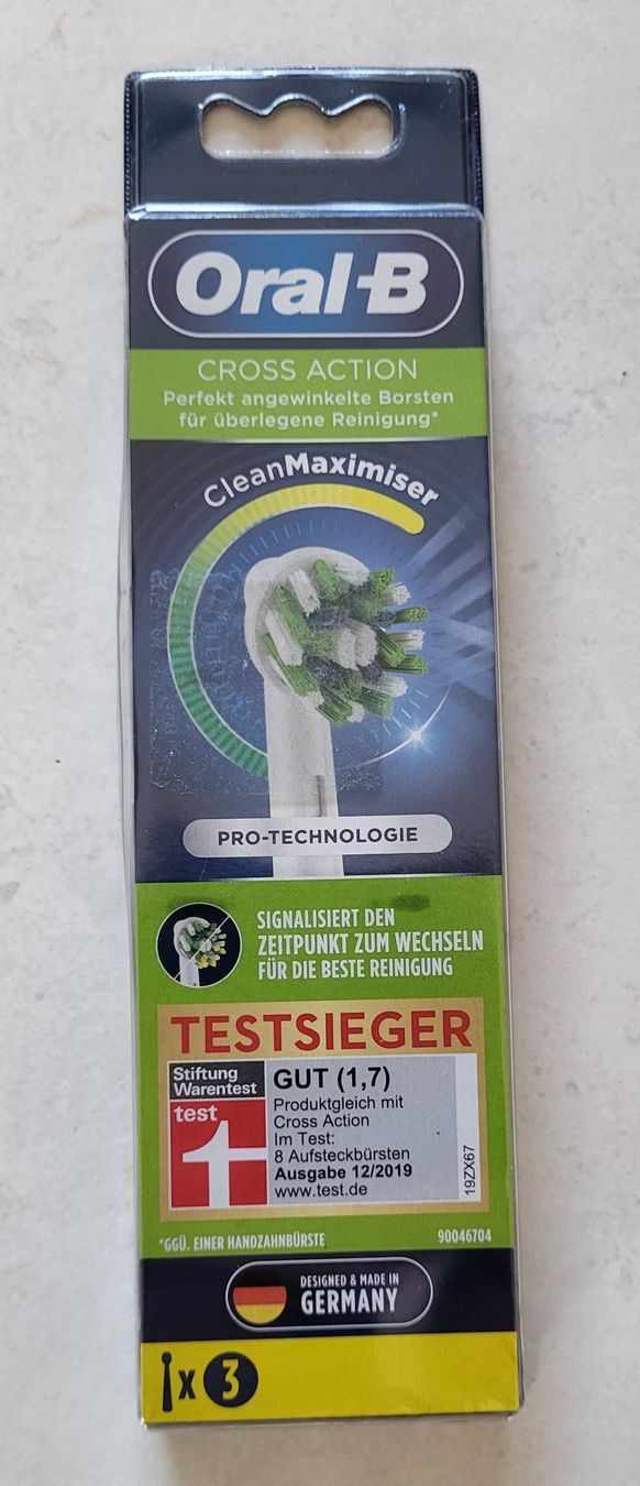 Oral B Cura dei denti: 3 Aufsteckbürsten Oral B Cross Action – Nuovo e nell'imballaggio originale da Konolfingen venduto da Chonu