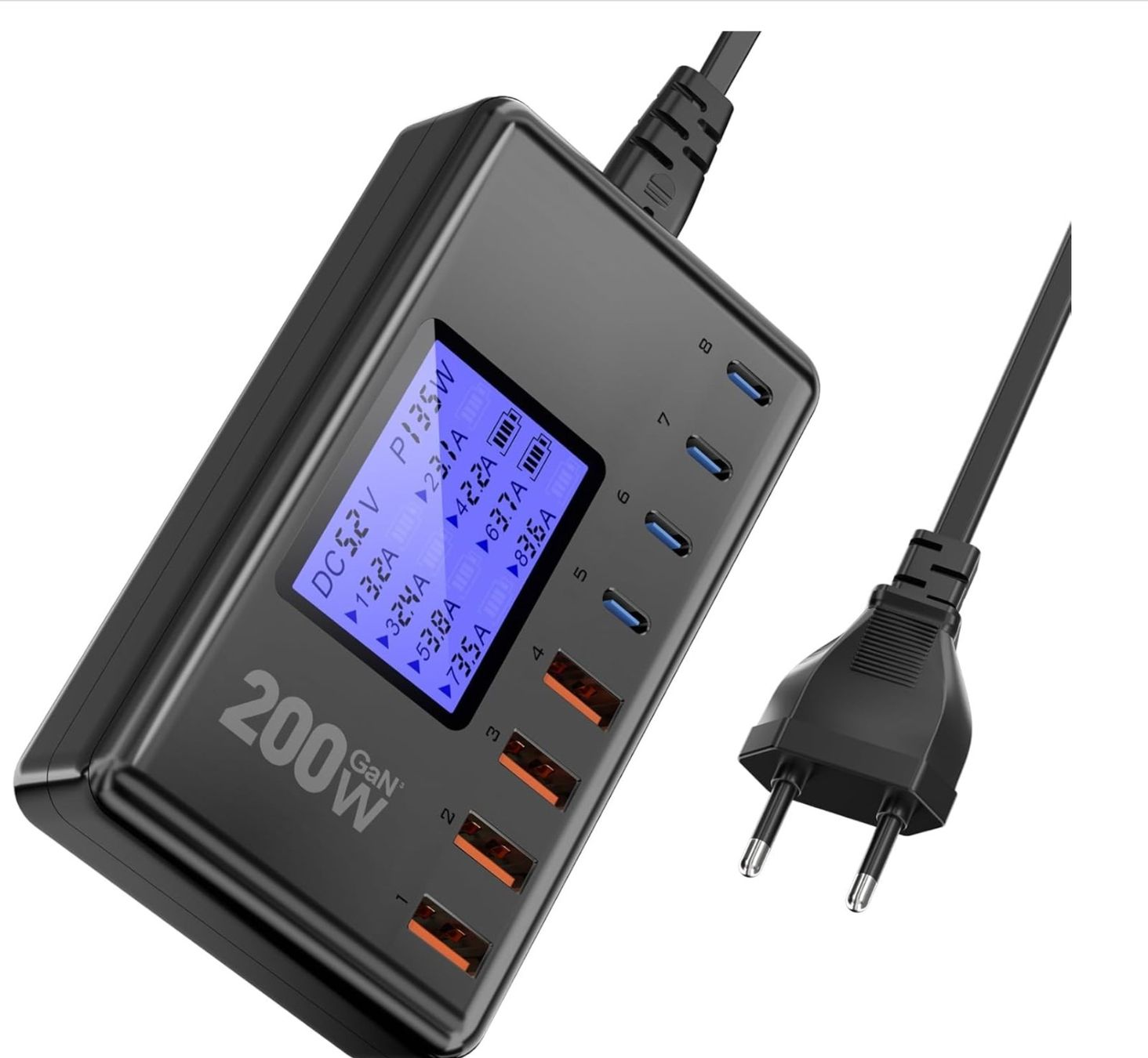 Caricabatterie: USB C Ladegerät Mehrfach 200W – Nuovo e nell'imballaggio originale da Mellingen venduto da Samiross