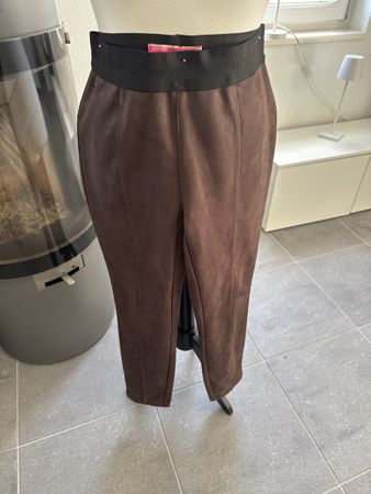 Braune Wildleder Imitat Hose, Grösse 38, Top Zustand!