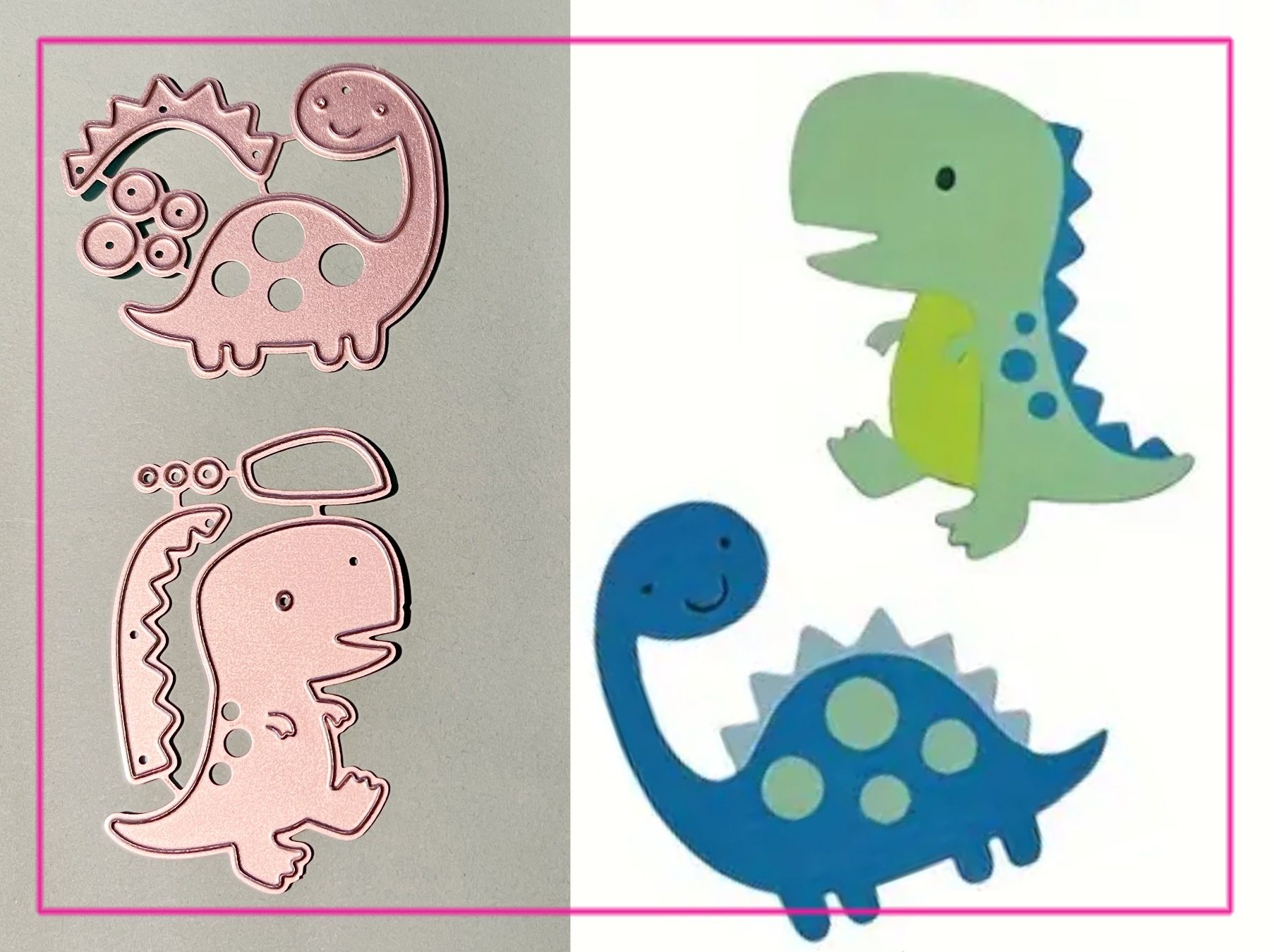 Sciablone: 2x Dinos im Comic Stil  - Stanzschablonen – Nuovo e nell'imballaggio originale da Frenkendorf venduto da jazzplatten