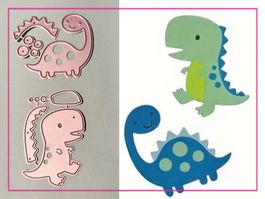 2x Dinos im Comic Stil  - Stanzschablonen
