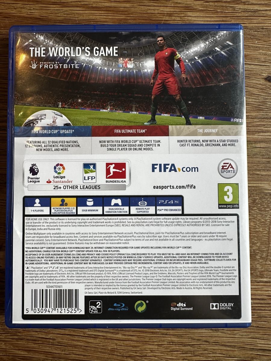 Sony Giochi: PS 4 - FIFA 18 – Usato da Bern venduto da barachi 1
