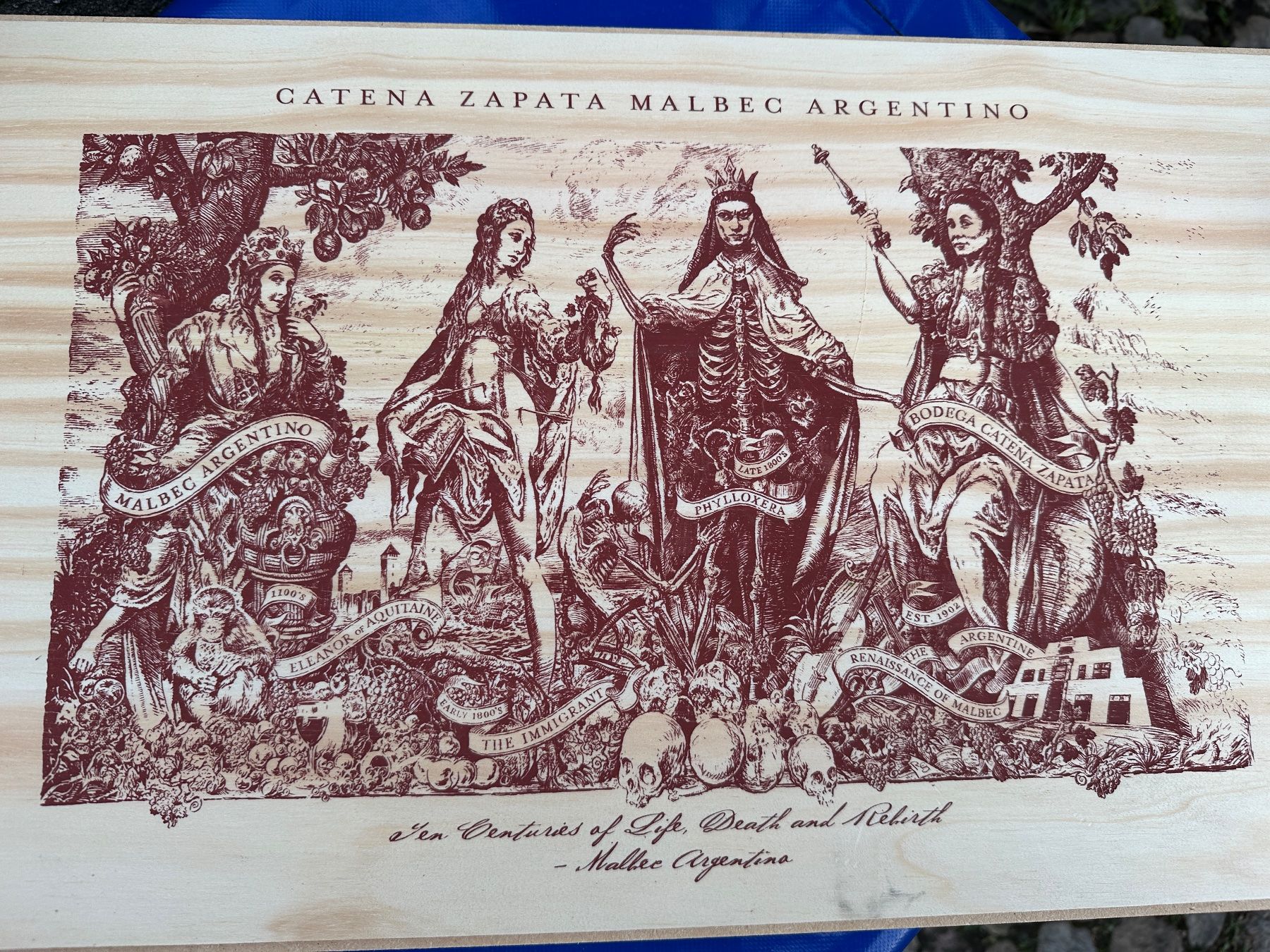 Altro: Weinkiste mit Schiebedeckel mit Skelett / Totenkopf Bild – Usato da Zürich venduto da atlantis77 3