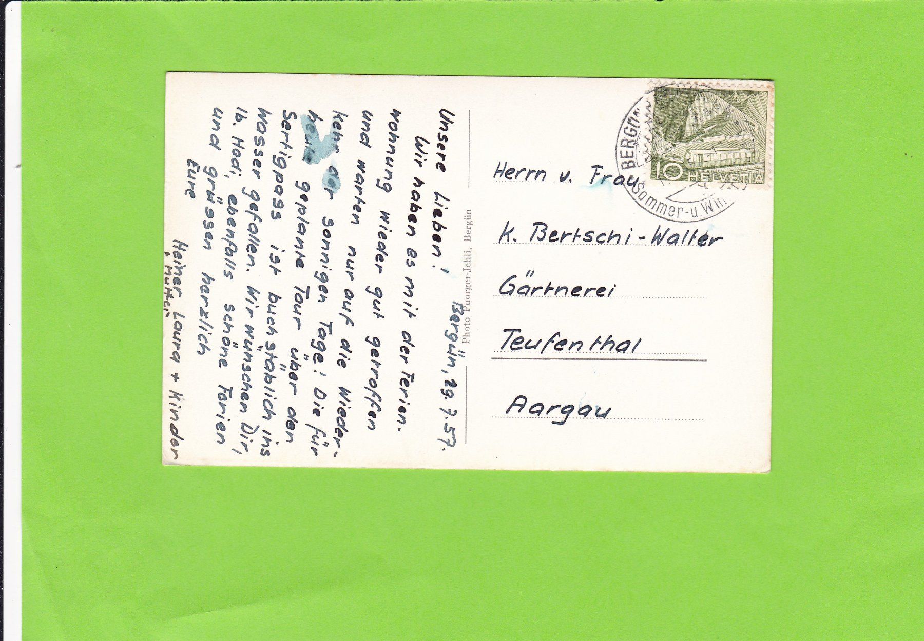 Cartoline postali: Bergün und Latsch – Usato da St. Peterzell venduto da neckertal 1