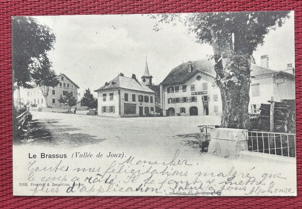 Cartoline postali: Le Brassus Dorfpartie  – Usato da Horw venduto da Tellbub