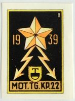 Soldatenmarke 2.WK, Mot Telegraphen Kp 22, gesch, Wi Tg 31-2