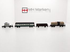 Bemo 4er Set Rhätische Bahn RhB Güterwagen H0m mit OVP