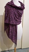Schwarz-magenta gemusterter Longschal