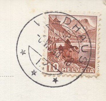 Ansichtskarten: Wildhaus mit Säntiskette  1948 – Gebraucht aus Aarau von kufi44 2