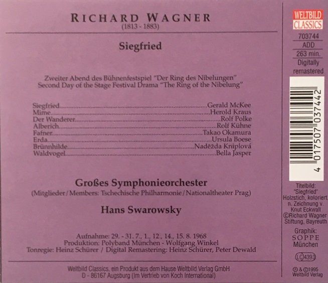 CD: Wagner - Siegfried (Swarowsky) – Usato da Grüningen venduto da azulblanco 1