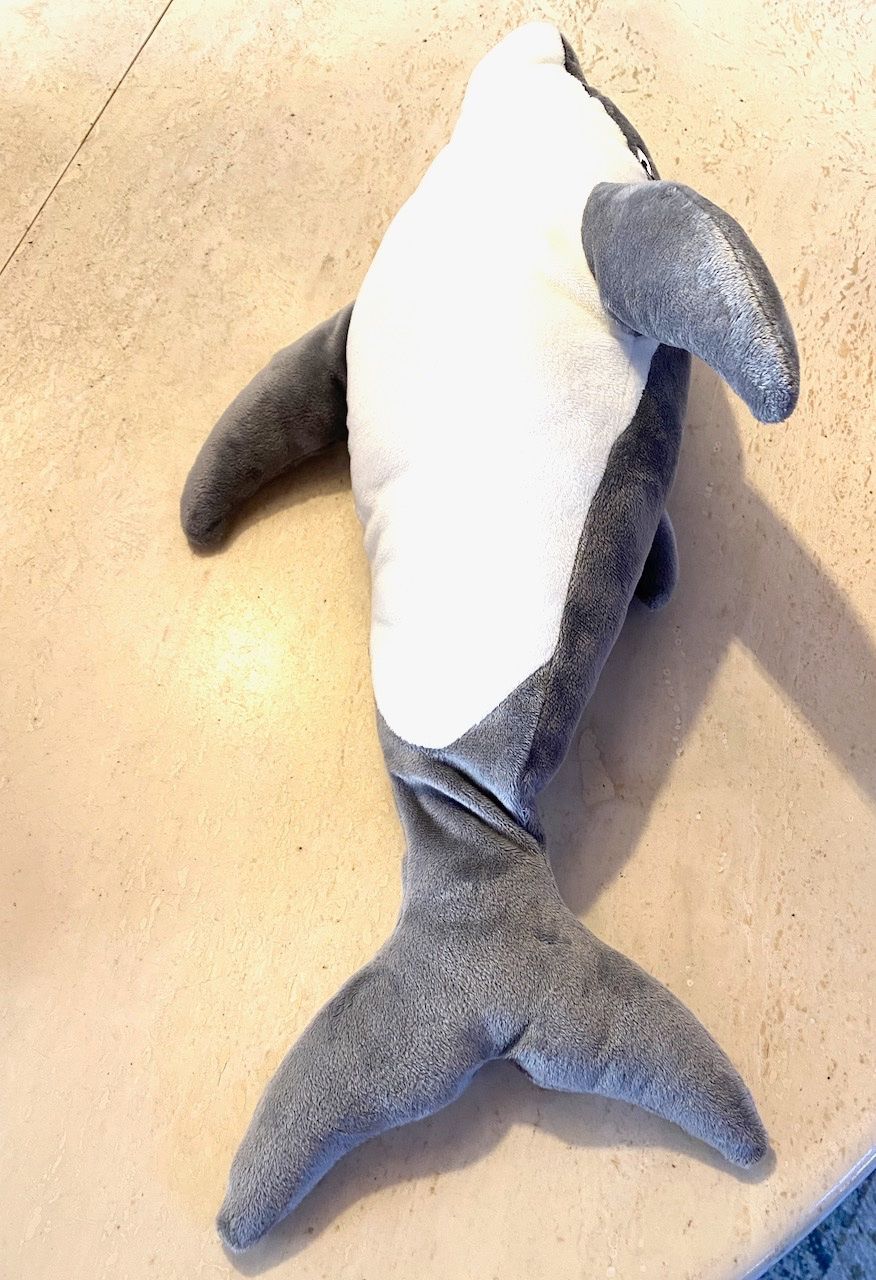 Spielzeuge: Delfin, grai/weiss, ca. 45 cm. – Gebraucht aus Uster von ros_pym8 2