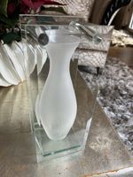 Elegante Glasvase, Dekovase, neuwertig, modern, Winterdeko