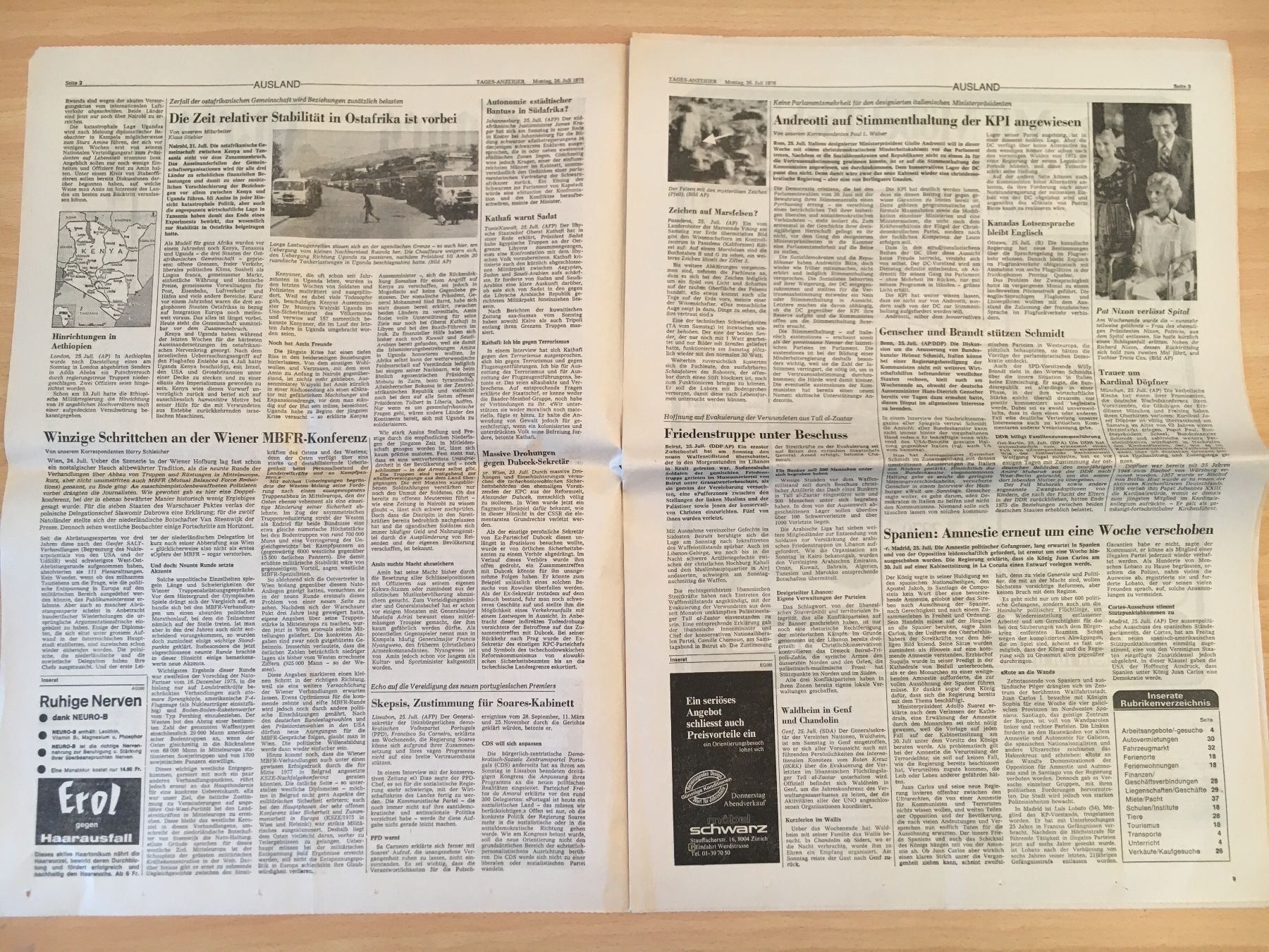 Zeitschriften & Magazine: Tagesanzeiger vom 26. Juli 1976 – Gebraucht aus Luzern von Jiggy_8898 1