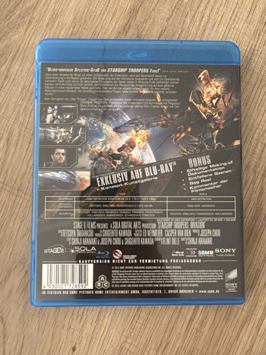 Tutti i DVDs: Starship Troopers (2012) BluRay – Usato da Hagendorn venduto da masterchieff 1