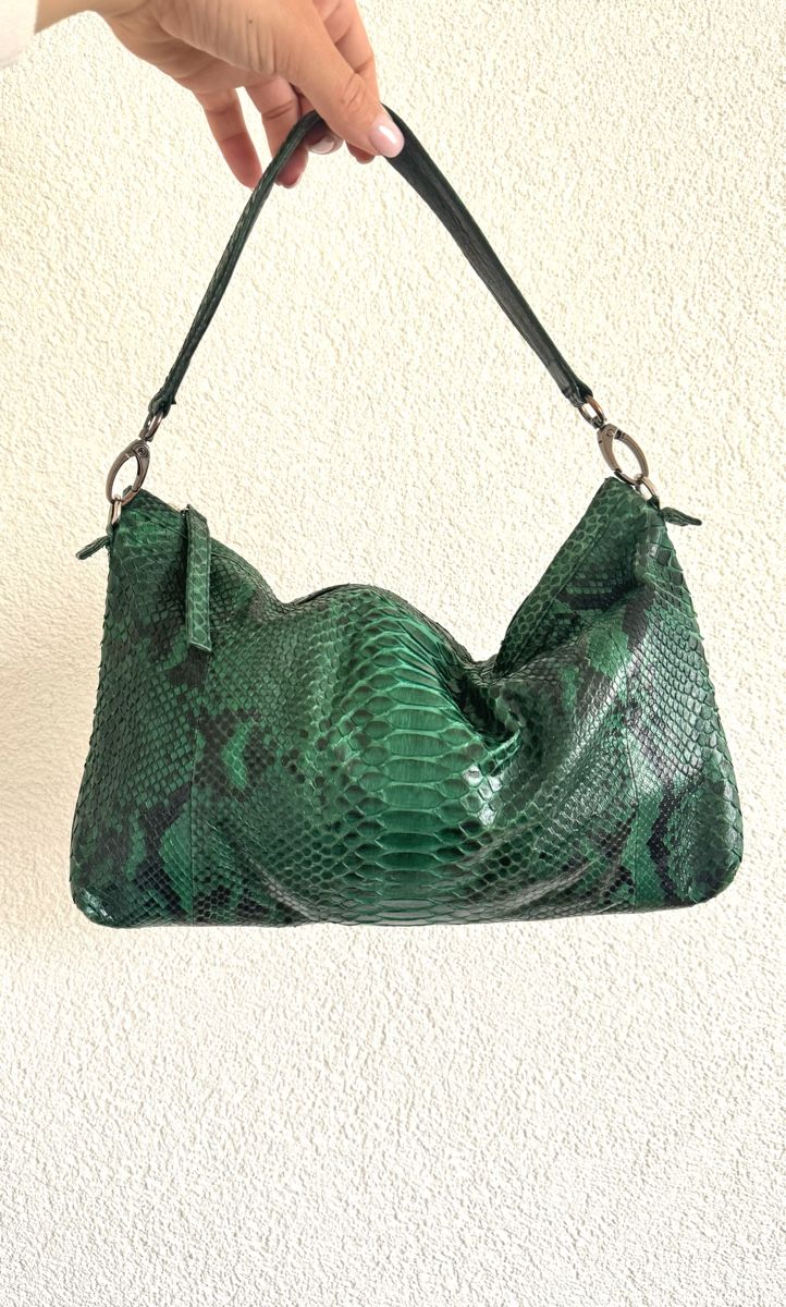 Borse da donna: Grüne Schultertasche (Python) – Usato da Zürich venduto da per_6zzl 2