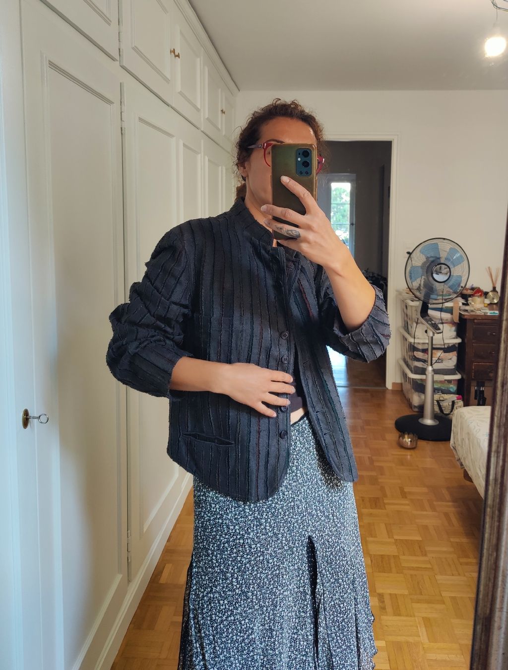 Jacken: Vintage Striped Linen Textured Jacket – Neu (gemäss Beschreibung) aus La Tour-de-Peilz von dAutrefois 7