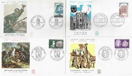 4 FDC Frankreich 1966-68