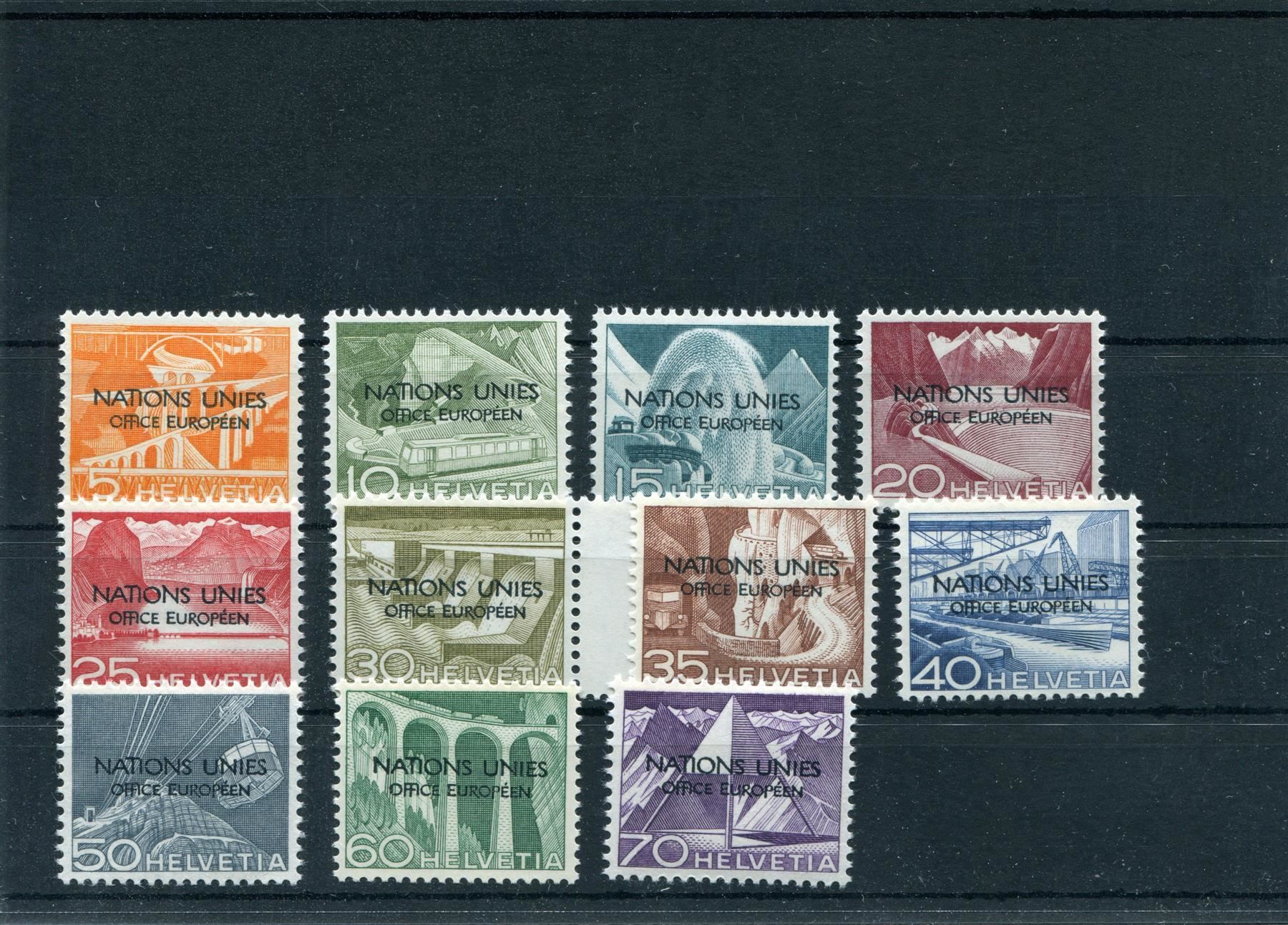 Tutti i francobolli: D VII ONU Nr. 1 - 11 postfrisch – Usato da Winterthur venduto da Kyoung