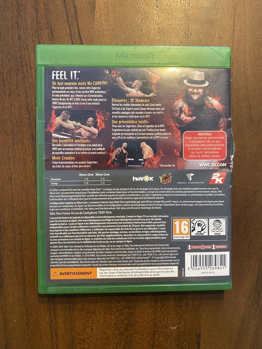 Microsoft Jeux: W2K15 für Xbox One – D'occasion à Thunstetten par Virus_33 3