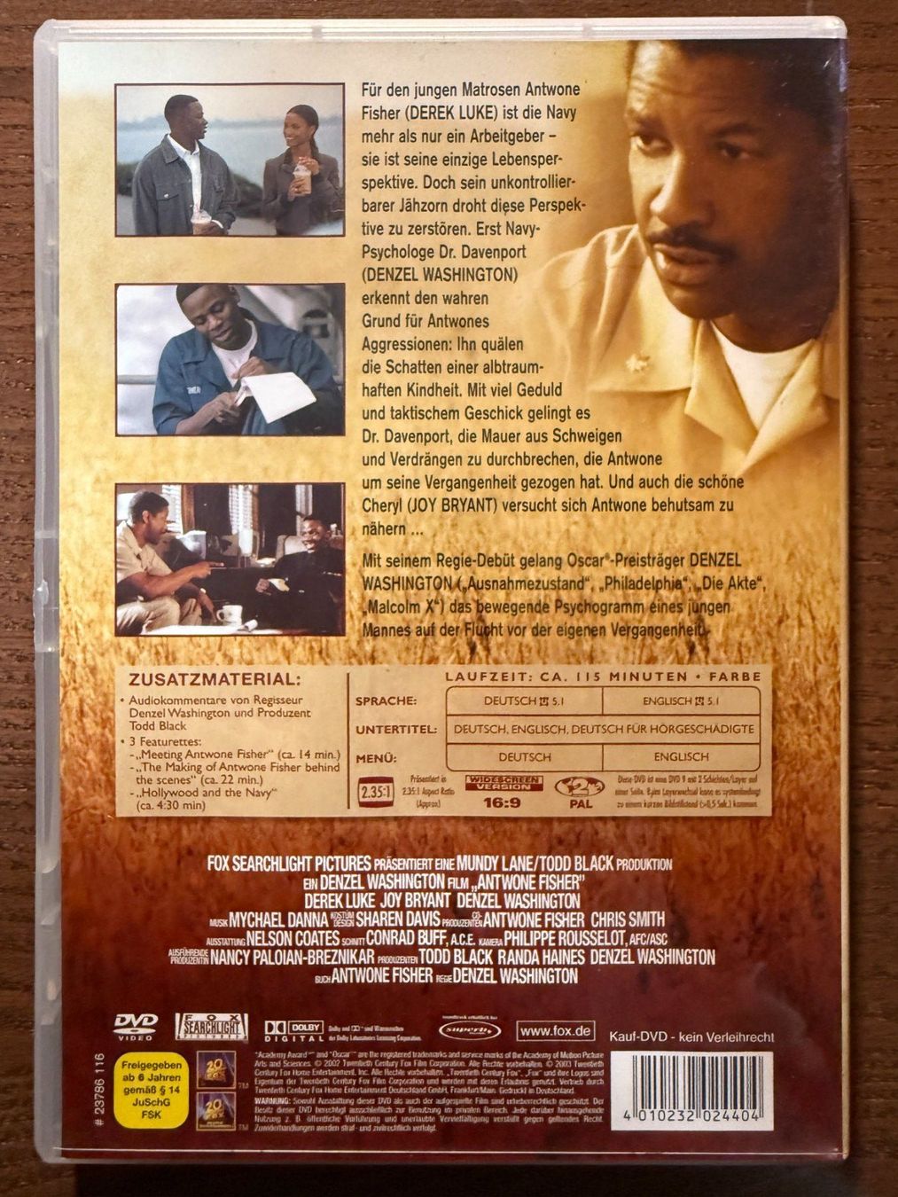 Alle DVDs: Antwone Fisher – Gebraucht aus Zürich von FilmFreunde 1