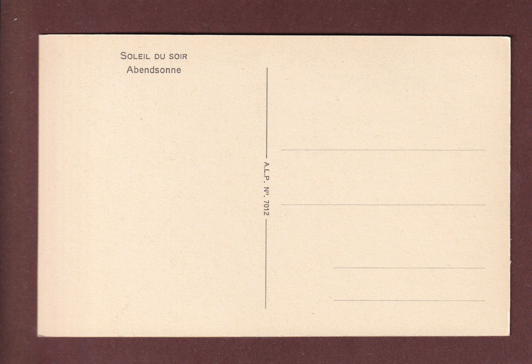 Cartes postales: LAC LEMAN - Soleil du soir – D'occasion à Pully par nicecards-shop 1