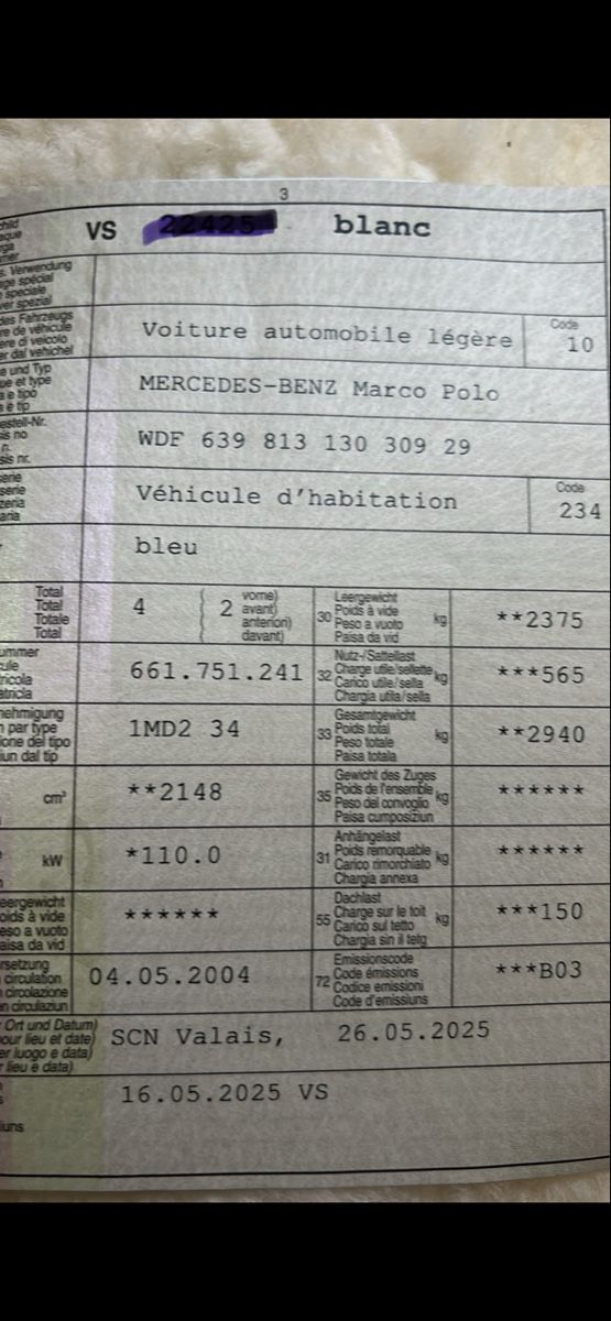 Westfalia Veicoli da campeggio: Mercedes  van Marco Polo  – Usato da Massongex venduto da clb_hlm6 8