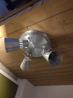 3er Spot Lampe Metall silbrig