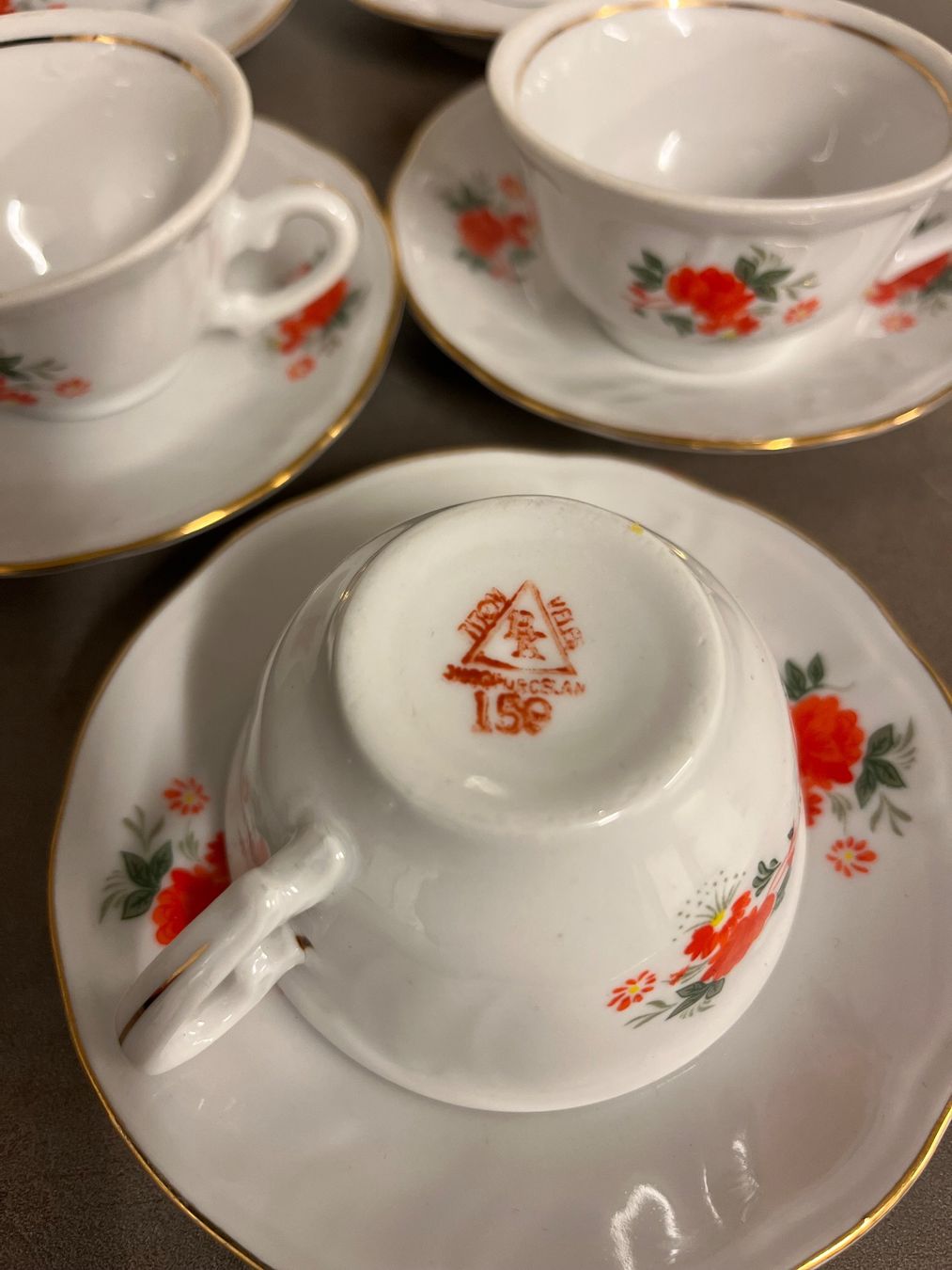 Set di piatti: Vintage Kaffeetasse mit Untertasse, Set 6 stk – Usato da Möhlin venduto da mil_h55x 5