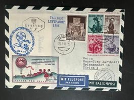 Ballonpost Österreich Brief Thaya Salzburg 1956 Luxus (V391)