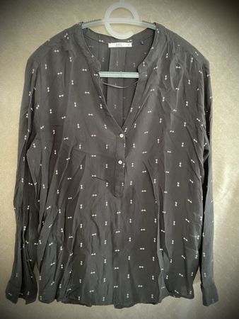 Damen Bluse edc schwarz gemustert Grösse XL guter Zustand