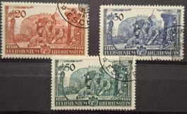 Liechtenstein 1939 Nr. 144 - 146 