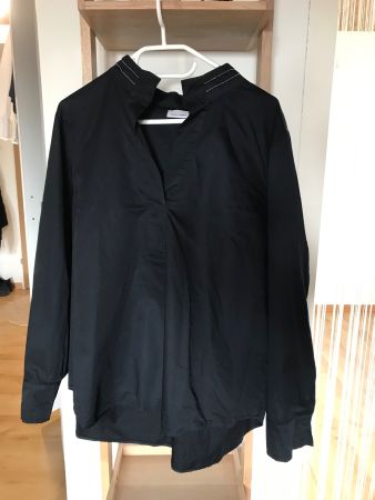 Neuwertige dunkelblaue Gerry Weber Hemdbluse Silberkragen