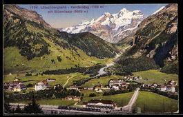 AK Kandersteg, Lötschbergbahn im Bahnhof