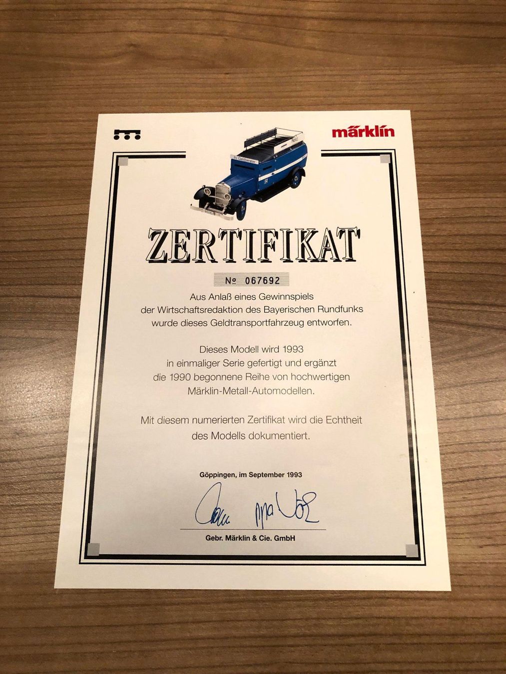 Modellini d'auto: Märklin 1101 Geldtransporter OVP – Nuovo (secondo la descrizione) da Burg AG venduto da Hubschrabi 2