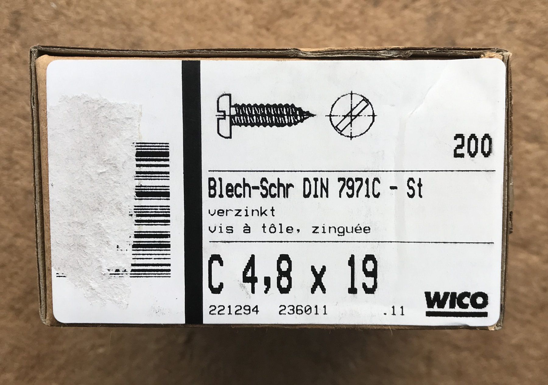 Tutti gli attrezzi: WICO SCHRAUBEN NEU UND ORIGINALVERPACKT – Nuovo e nell'imballaggio originale da Ostermundigen venduto da Heavenmaus75